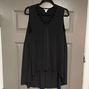 High low sleeveless tunic
